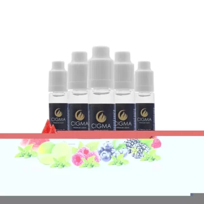 Cigma e-Liquid – Icy Fruit Blast 0mg 10ml Bottle x 5 Pack | Cigee