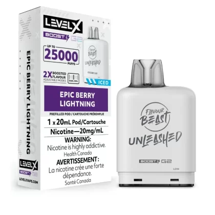 Level X Boost – Flavour Beast Unleashed – Epic Berry Lightning Pods