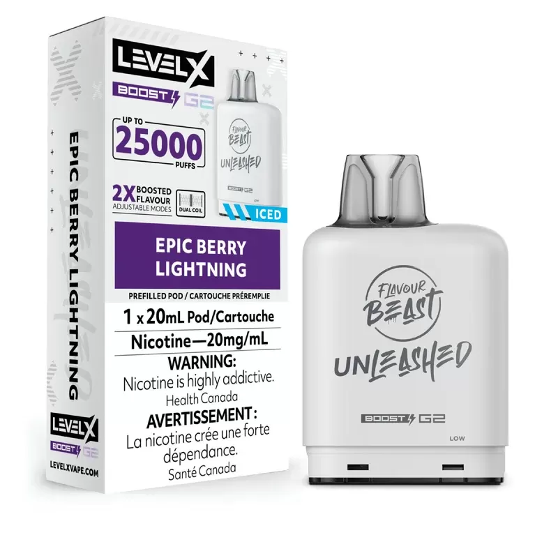 Level X Boost – Flavour Beast Unleashed – Epic Berry Lightning Pods