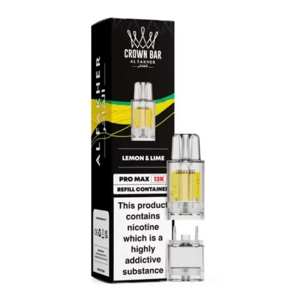 Al Fakher Crown Bar Pro Max 12K Prefilled Pod Lemon Lime - Nicotine Strength#20mg