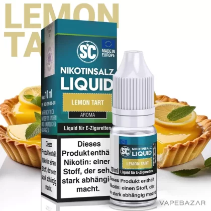 SC Salt Liquid – Lemon Tart - Propylenglycol, Pflanzliches Glycerin, Nikotinbenzoat, Aroma, Nikotinmalat; 10mg/ml, 20mg/ml; Zitrone, Kuchen