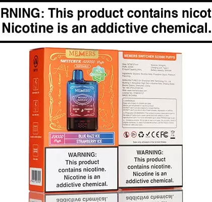 Memers Switcher S22000 Puffs Disposable Vape 24mL - Blue Razz Ice / Strawberry Ice, Peach Ice / Watermelon Ice