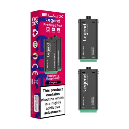 Blueberry Raspberry Elux Legend 1500 Pods - 20mg - Vape Product