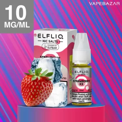 Elfliq Nikotinsalz Liquid 10ml – Strawberry Ice 10mg/ml Nikotin