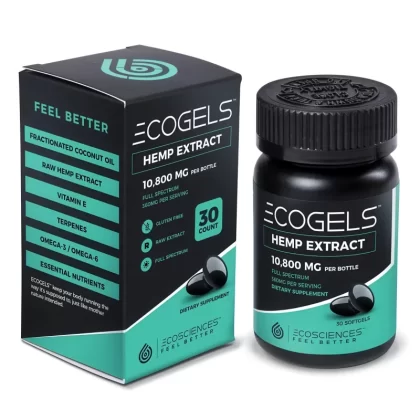 EcoGels CBD 750mg (25mg per capsule) 30 Capsules - Purecbdvapors