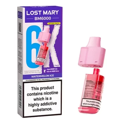 Watermelon Ice BM6000 Prefilled Pods by Lost Mary (2ml + 10ml) - 20mg