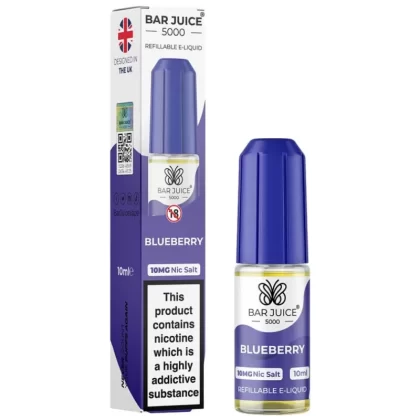 Blueberry Nic Salt E-Liquid by Bar Juice 5000 (10ml) - 20mg