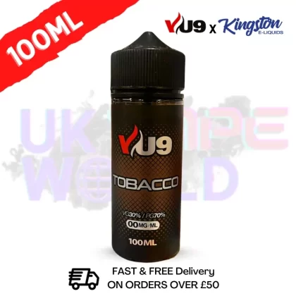 Tobacco Shortfill eJuice 100ML Eliquid – VU9 x Kingston