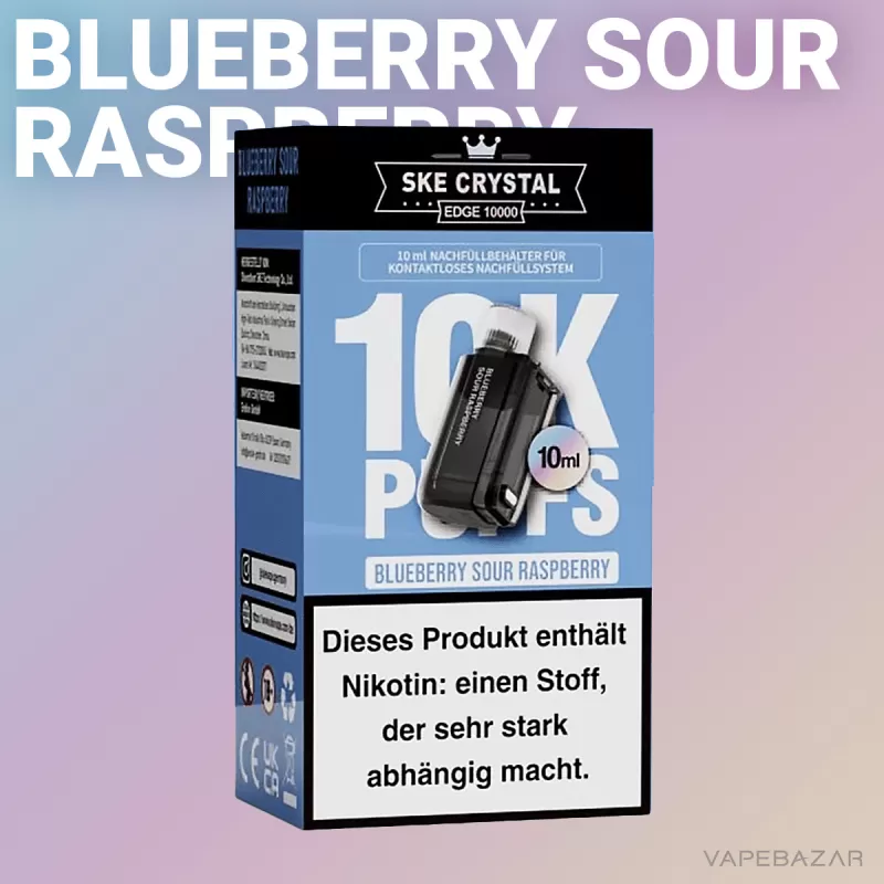SKE Crystal Edge 10k – Blueberry Sour Raspberry - 20mg/ml - Image 2