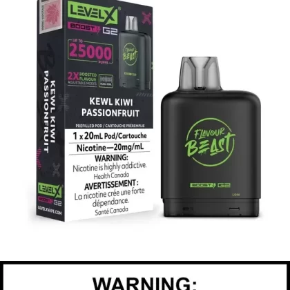 Kewl Kiwi Passionfruit Flavour Beast Level X Boost G2 Pods