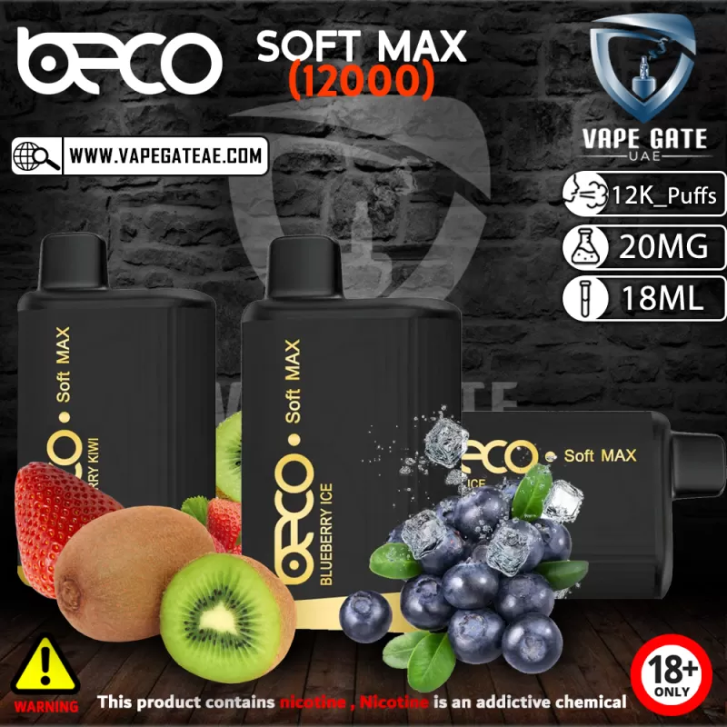 BECO SOFT MAX DISPOSABLE VAPE (12000 PUFFS) - 20 mg / Mixed Berries