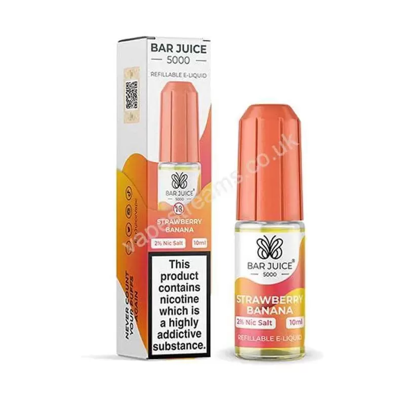 Bar Juice 5000 Strawberry Banana Nic Salt E-Liquid - Vapestreams Co