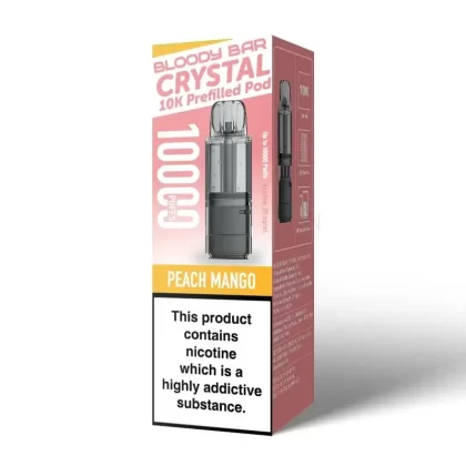 Bloody Bar Crystal 10K Prefilled Pod Peach Mango - Nicotine Strength#20mg (EA1C3F) (EA1C3F)