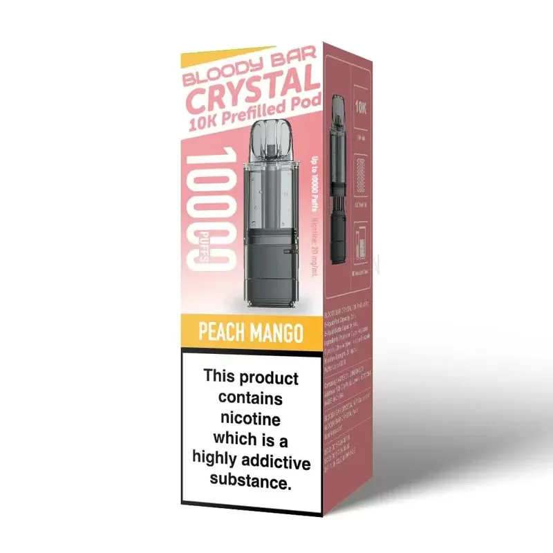 Bloody Bar Crystal 10K Prefilled Pod Peach Mango - Nicotine Strength#20mg (EA1C3F) (EA1C3F)