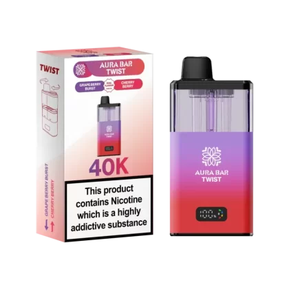 Aura Bar Twist 40K Vape Kit By Crystal Prime - Blueberry Raspberry / Summer Dream