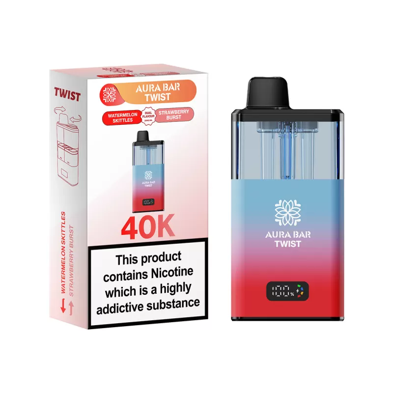 Aura Bar Twist 40K Vape Kit By Crystal Prime - Blueberry Raspberry / Summer Dream - Image 2