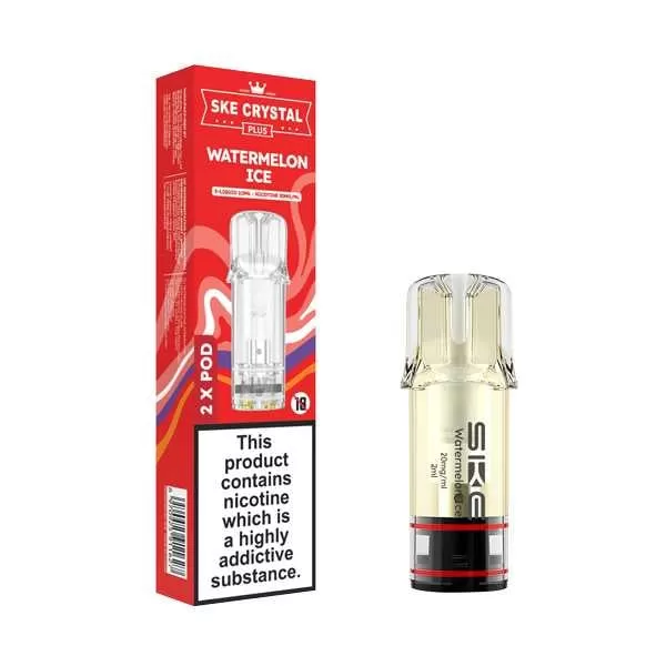 20mg (2%) SKE Crystal Plus Prefilled Pods (2 Pack) - Berry Lemonade, Blue Fusion; Vape Product - Image 3