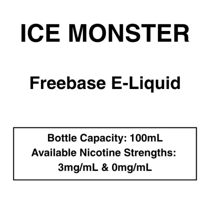 Ice Monster – Freebase E-Liquid – 100mL
