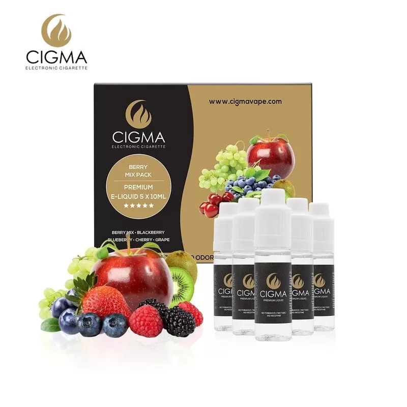 Cigma e-Liquid – Berry Mix 0mg 10ml Bottle x 5 Pack | Cigee