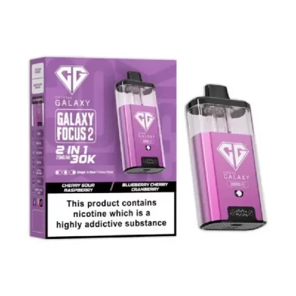 Crystal Galaxy 30K Focus 2 Prefilled Pod Kit Cherry Sour Raspberry/Blueberry Cherry Cranberry - Ejuicewarehouse
