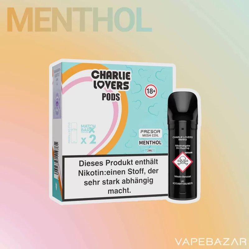 Charlie Lovers Pods – Menthol (2er Pack) - Vapebazar - Image 2