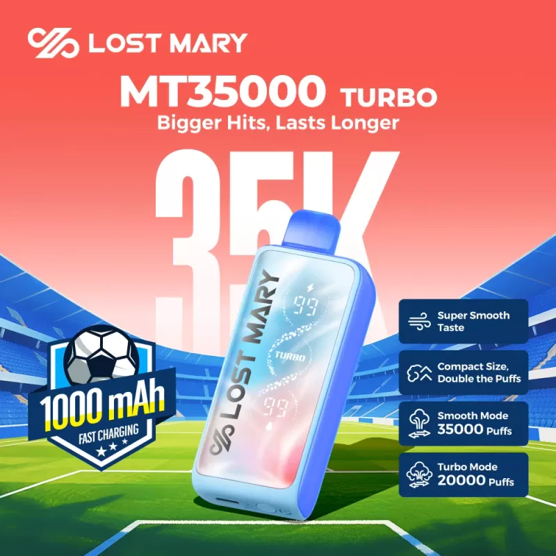 Lost Mary MT35000 Turbo 35K Disposable Vape (5%, 35000 Puffs) - Baja Splash, Berry Burst - Image 3