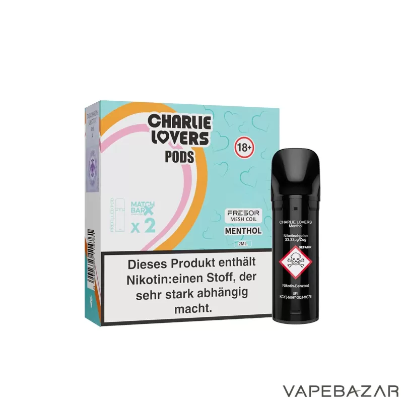 Charlie Lovers Pods – Menthol (2er Pack) - Vapebazar - Image 3