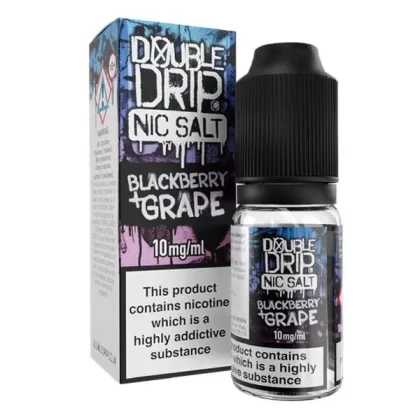 DOUBLE DRIP BLACKBERRY & GRAPE 10ML NIC SALT E-LIQUID