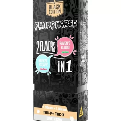 Breeze Escape | Raven’s Blood Flying Horse 2in1 Live Resin Disposable