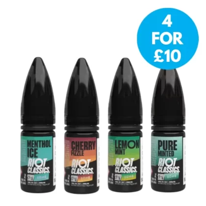 20mg Riot Squad Original Nic Salts 10ml (50VG/50PG) - Blue Burst, Bubblegun; Vape Product