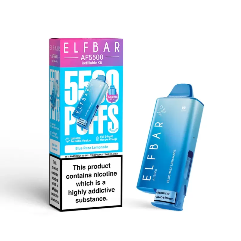 Elf Bar AF5500 Prefilled Pod Kit - Strawberry Raspberry Cherry Ice