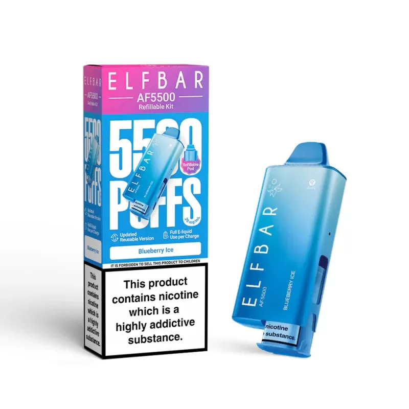 Elf Bar AF5500 Prefilled Pod Kit - Strawberry Raspberry Cherry Ice - Image 2