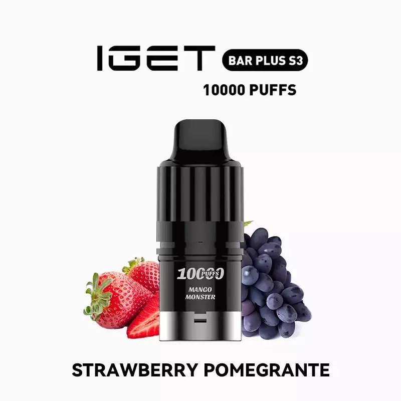 IGET Bar Plus S3 Pod – Strawberry Pomegranate - Ozvapeone (642346)
