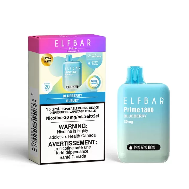 Elf Bar Disposable Vape – 1800 Puffs – Blueberry