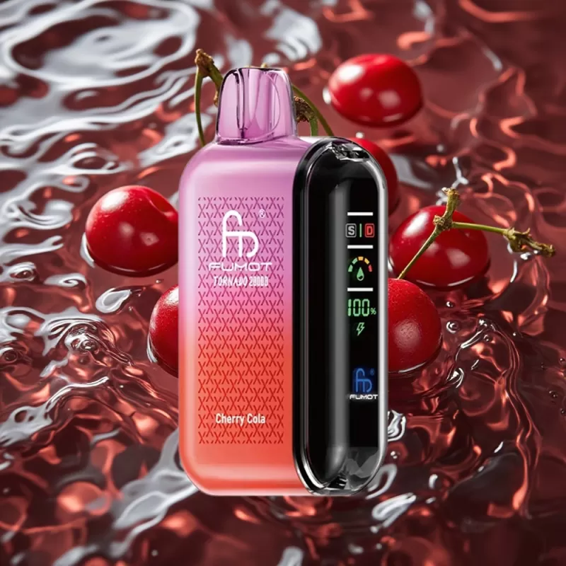 Fumot Tornado 20000 Puffs Cherry Cola Disposable Vape with Dual Mesh Coil & Smart Display - Bangvapeaustralia