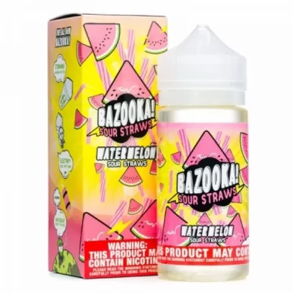 Bazooka Sour Straws By KILO – Watermelon 100ml (3 , 6 mg) - Vape Product, Vape Product