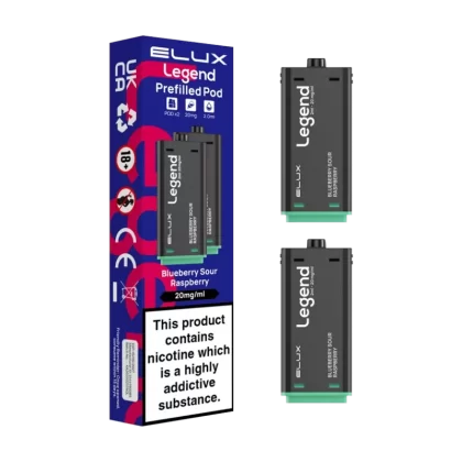 Blueberry Sour Raspberry Elux Legend 1500 Pods - 20mg - Vape Product