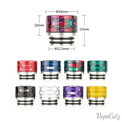 810 Drip Tip Stainless and Resin with Cobra design T9c