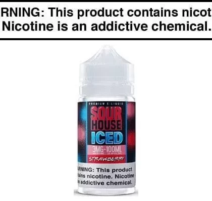 STRAWBERRY ICED BY SOUR HOUSE E LIQUID 100ML - Vapejuice