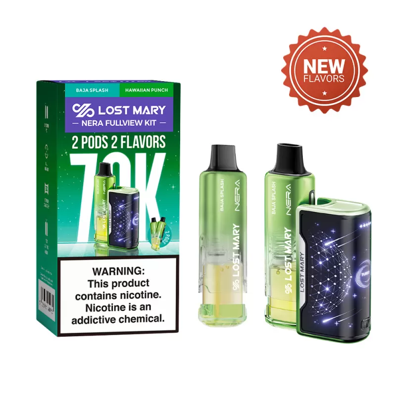 Lost Mary NERA FULLVIEW 70K Disposable KIT - 70,000 Puffs - Miami Mint + Winter Mint ๐ - Image 2