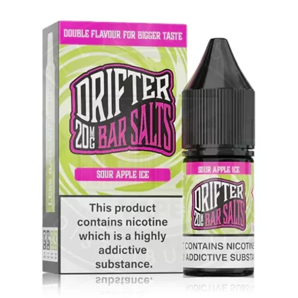 Sour Apple Ice By Drifter Bar Salts 10ml - Nicotine Strength#20mg (Salt)>10mg (Salt)