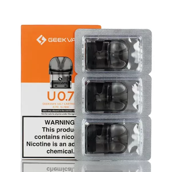 GeekVape U Series Replacement Pod 3 Pack - 0.7 ohm Mesh, 1.1 ohm Mesh