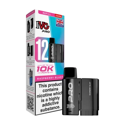 Raspberry Blast IVG Pro 12 Refill Pack - Ecigwizard