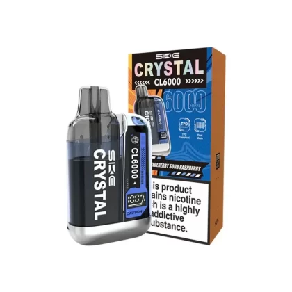 SKE Crystal CL6000 Blueberry Sour Raspberry Pod Kit - Nicotine Strength#20mg