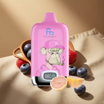 Fumot Tornado Digital Box 12000 Puffs 20ml Mesh Disposable Vape Blueberry Raspberry