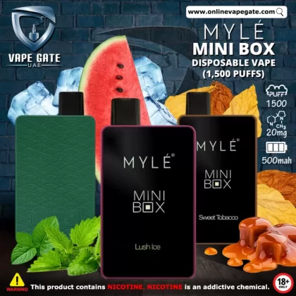 Myle Mini Box Disposable Vape (1,500 Puffs) - 20 mg / Iced Watermelon