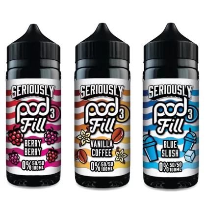 Doozy Vape Seriously Pod Fill 3 50/50 0mg 100ml Shortfill - Pineapple Citrus Ice