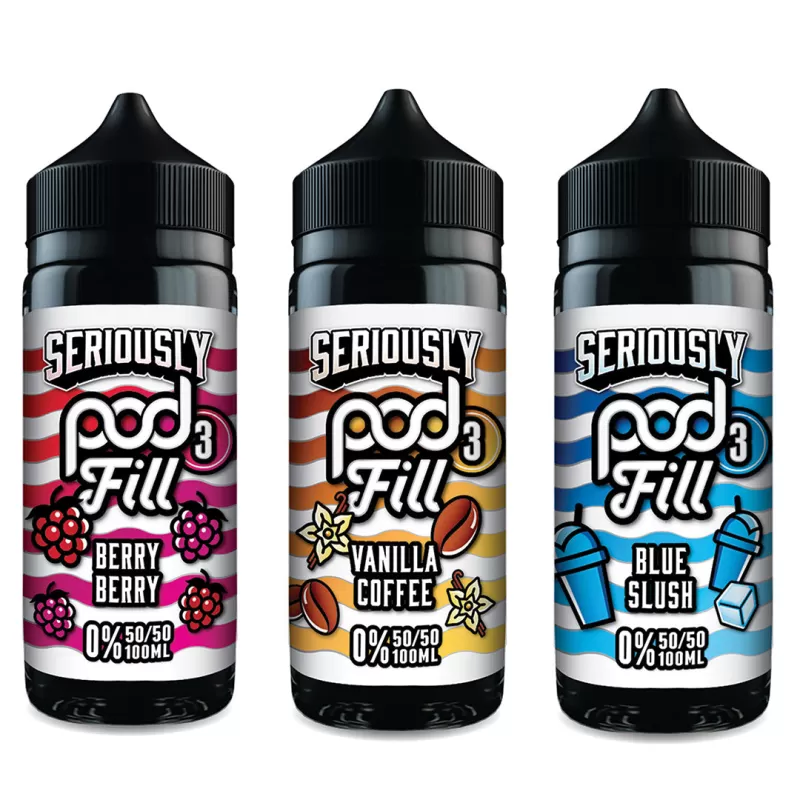 Doozy Vape Seriously Pod Fill 3 50/50 0mg 100ml Shortfill - Pineapple Citrus Ice