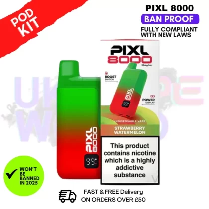 Strawberry Watermelon Pixl 8K 8000 Puff Pod Kit