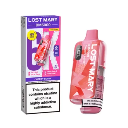 Lost Mary BM6000 Prefilled Pod Kit Cherry Berry - 20mg